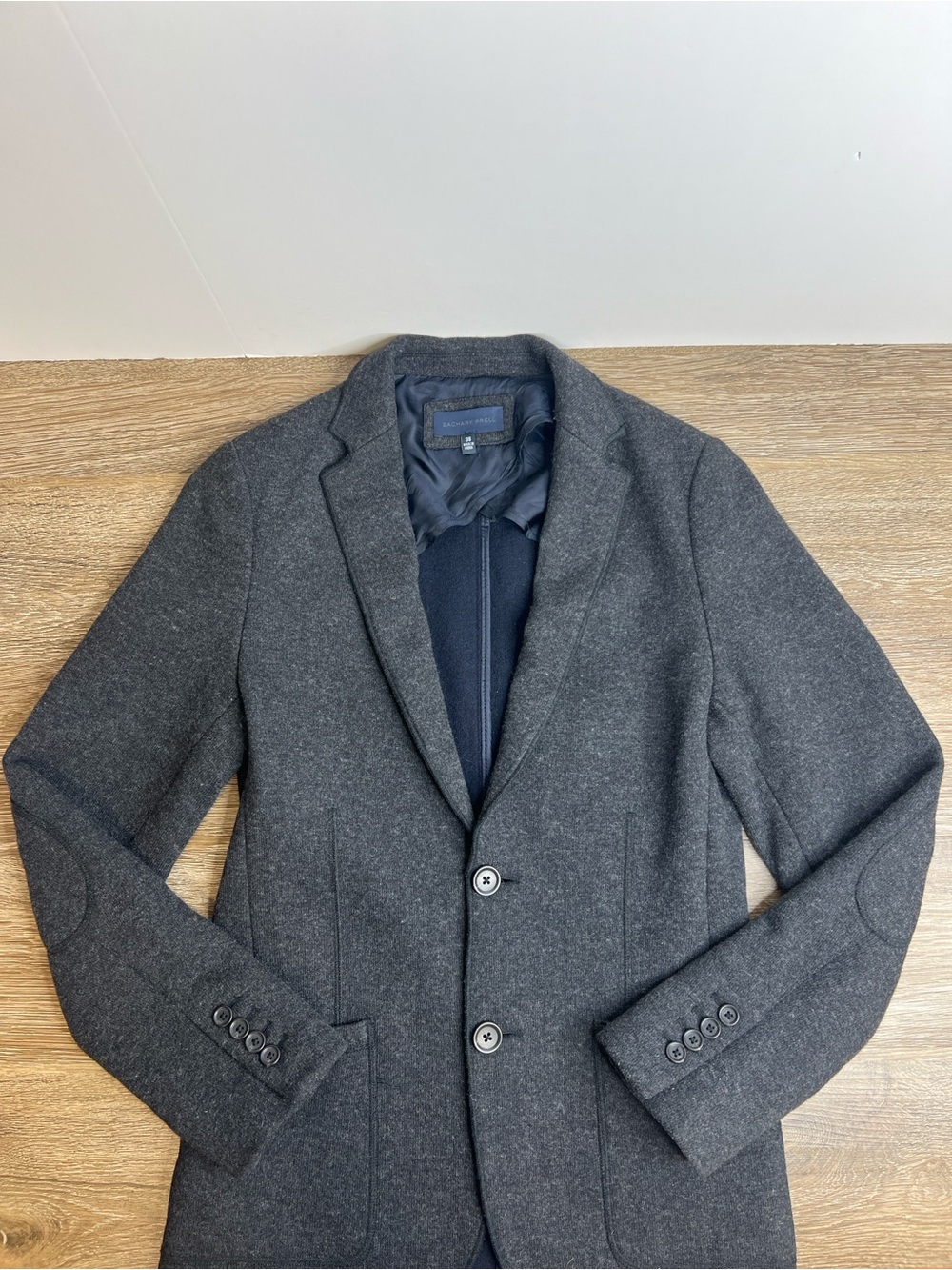 Zachary Prell Wool Cashmere Blend Blazer Sport Coat Jacket Gray Men’s 38